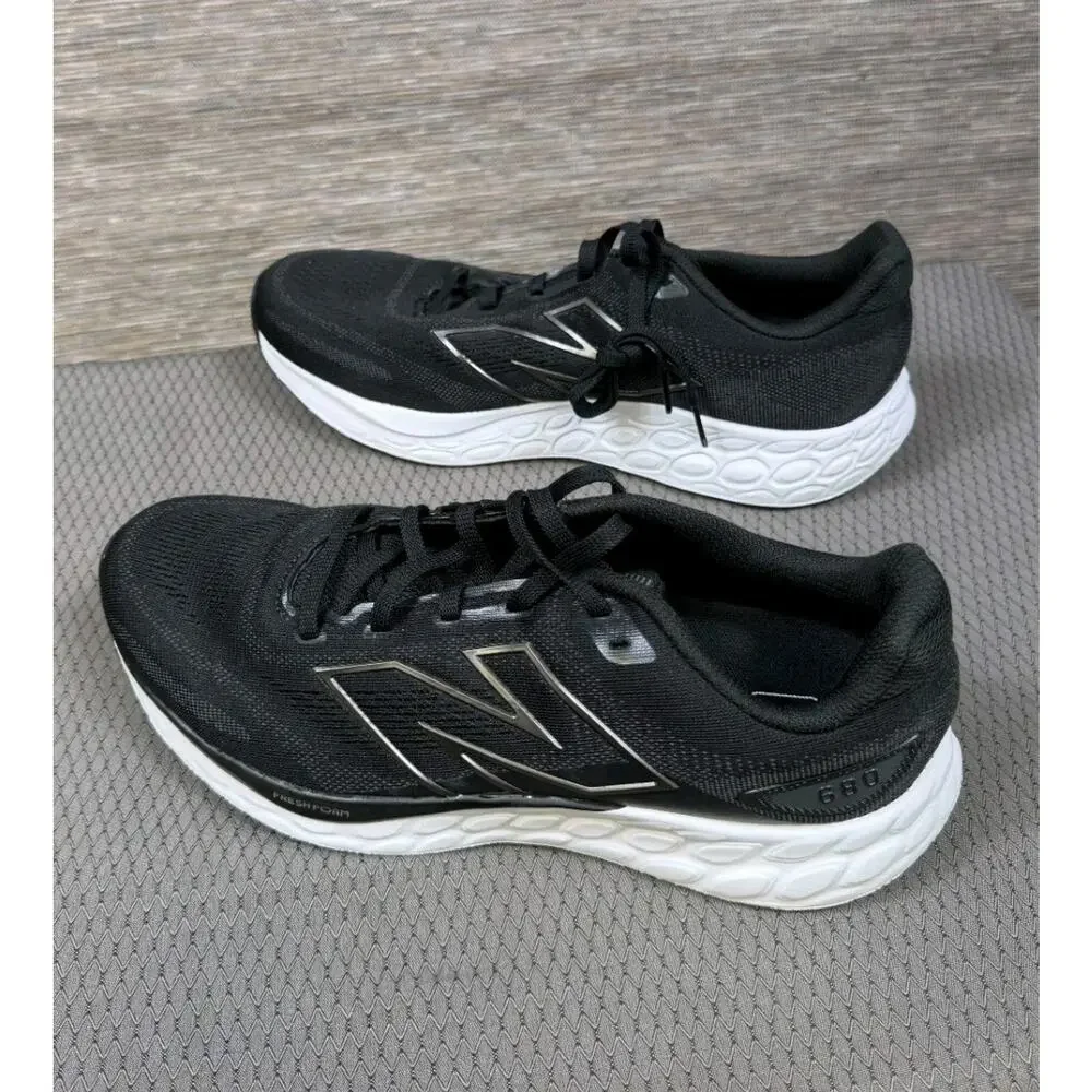 New Balance Fresh Foam 680v8 Men's Running Shoes Size 10 D Black/White/Gray NEW